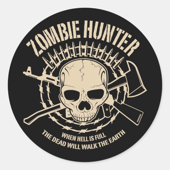 Zombie Hunter Sticker (Front)