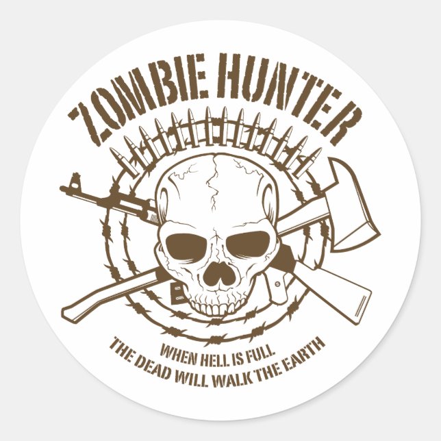 Zombie Hunter Sticker (Front)