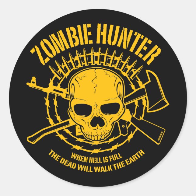 Zombie Hunter Sticker (Front)