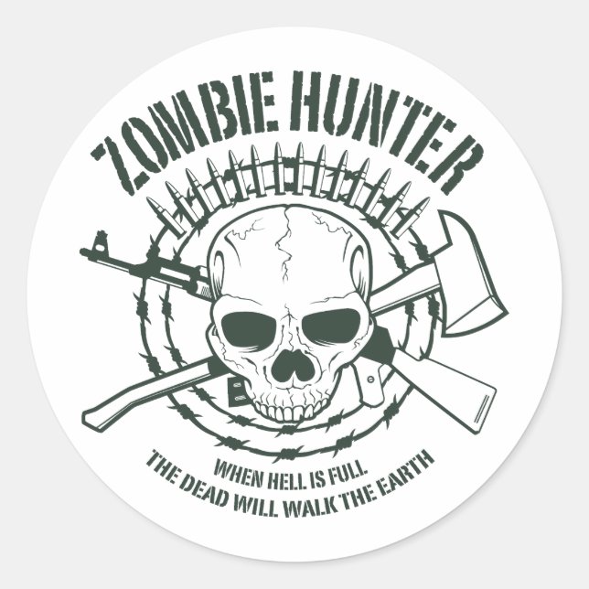 Zombie Hunter Sticker (Front)
