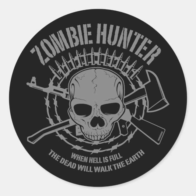 Zombie Hunter Sticker (Front)
