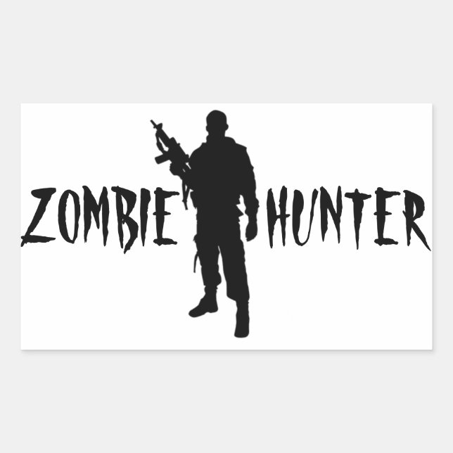 ZOMBIE HUNTER -STICKER RECTANGULAR STICKER (Front)