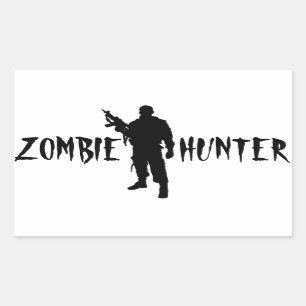 ZOMBIE HUNTER -STICKER RECTANGULAR STICKER