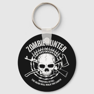 zombie hunter undead living dead keychain