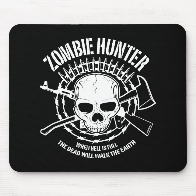 zombie hunter undead living dead mouse pad (Front)