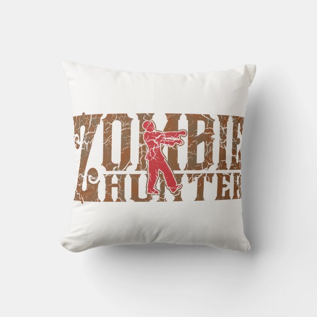 Zombie Hunter Walking Dead Gifts Throw Pillow (Front)