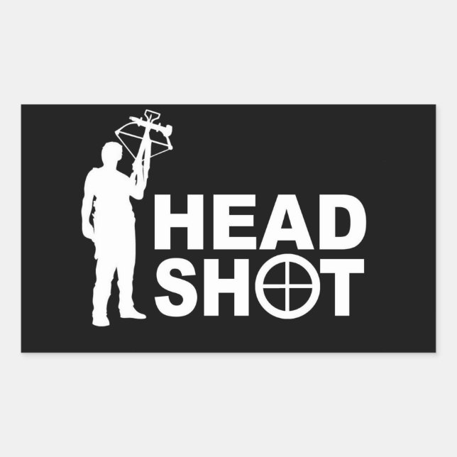 Zombie Hunter with Crossbow Rectangular Sticker (Front)