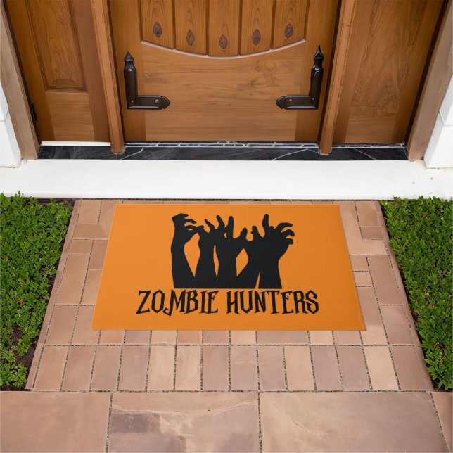 Zombie Hunters Halloween Doormat (Outdoor)