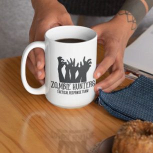 Zombie Hunters Tactical Response Team Halloween Two-Tone Coffee Mug