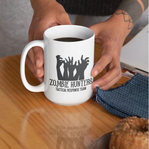 Zombie Hunters Tactical Response Team Halloween Two_Tone Coffee Mug