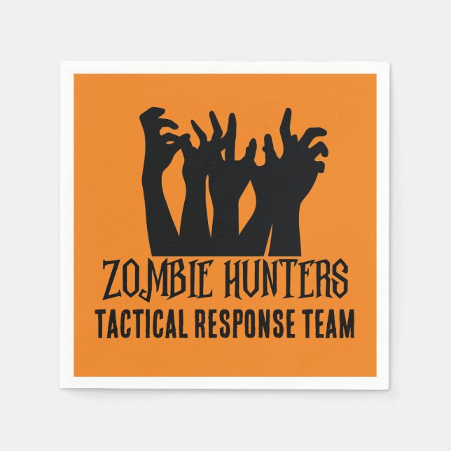 Zombie Hunters Tactical Response Team Napkins (Front)