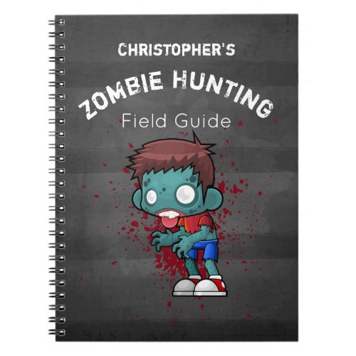 Zombie Hunting Field Guide Funny Notebook