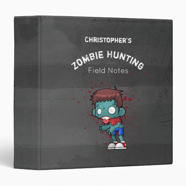Zombie Hunting Field Notes Binder (Front/Spine)