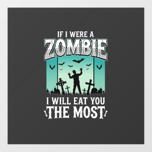 Zombie I Will Eat You Halloween Design_1 Floor Decals