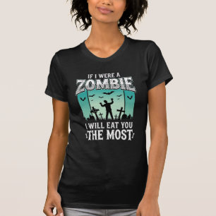 Zombie I Will Eat You Halloween Design_1 T-Shirt