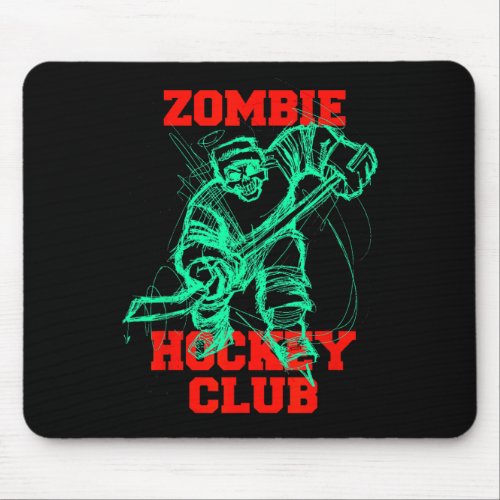 Zombie Ice Hockey Club Halloween Trick Or Treat Co Mouse Pad