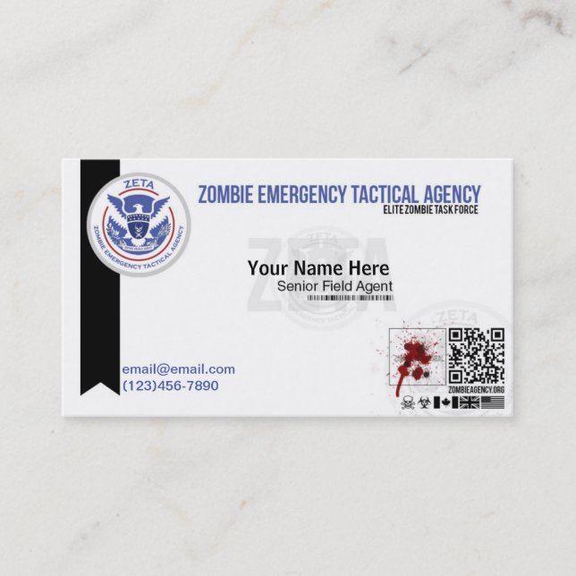 Zombie ID/Business Card ZETA (Front)