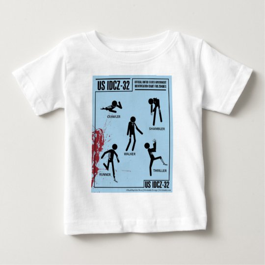 Zombie Identification Chart Baby T-Shirt