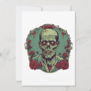 zombie illustration invitation