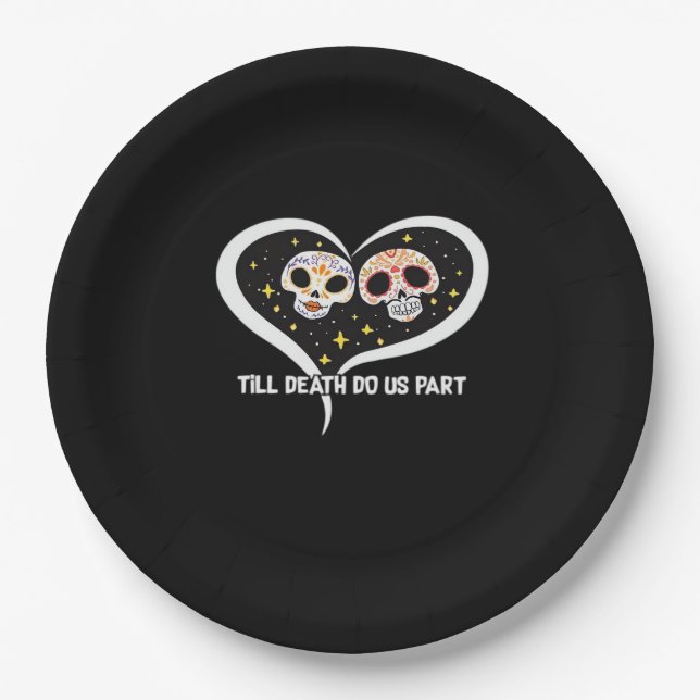 Zombie In Graveyard - Till Death Do Us Part Paper Plates (Front)