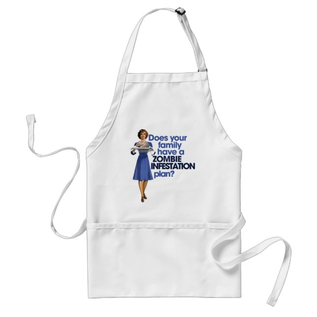 Zombie Infestation Plan Adult Apron (Front)