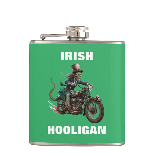 Zombie Irish Hooligan Flask (Front)