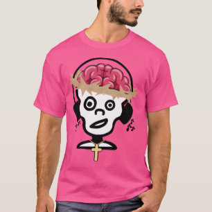 Zombie Jesus Enjoying Music With Black Headphones T-Shirt