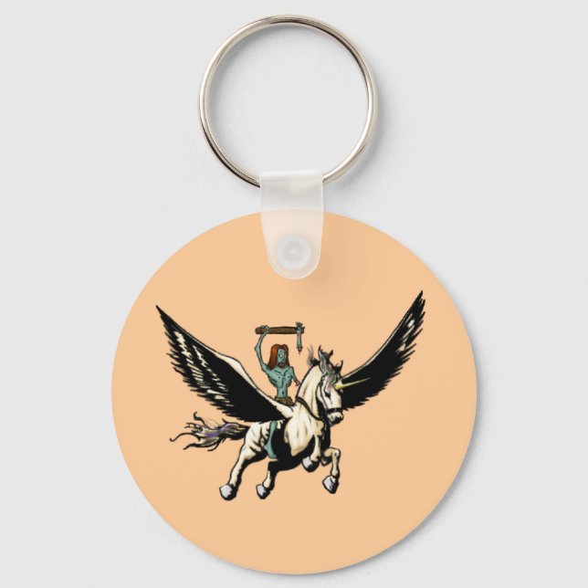 Zombie Jesus Rides Again Keychain (Front)