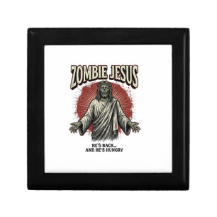 Zombie Jesus Vintage Engraving Funny Shirt Design_ Gift Box