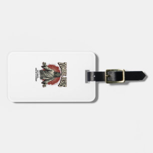Zombie Jesus Vintage Engraving Funny Shirt Design_ Luggage Tag