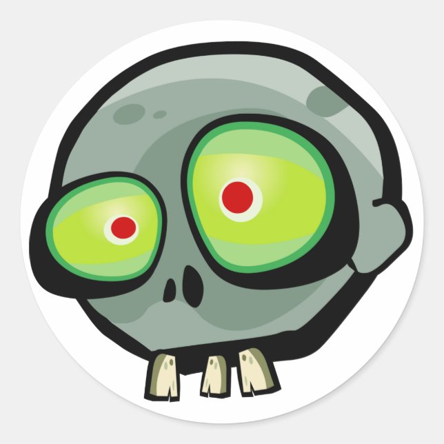 Zombie Jim Classic Round Sticker (Front)