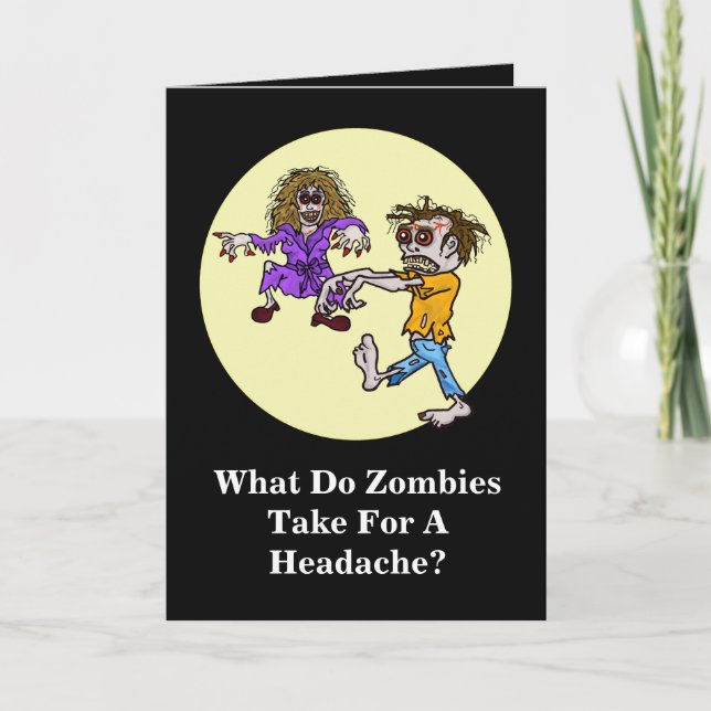 Zombie Joke Halloween Card (Front)