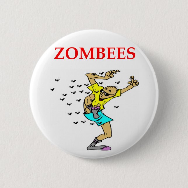 zombie joke pinback button (Front)