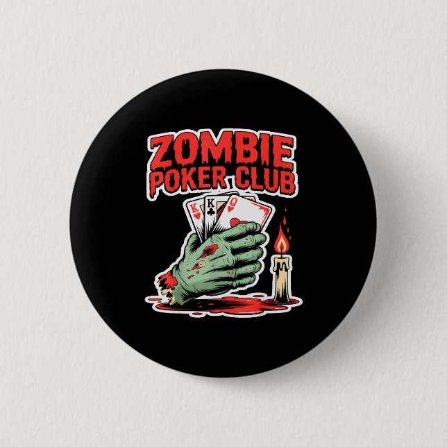 Zombie Ker Club Halloween  Button (Front)