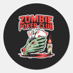 Zombie Ker Club Halloween Classic Round Sticker