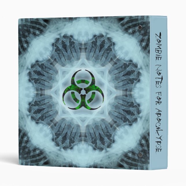 Zombie Kidz Biohazard Notebook 3 Ring Binder (Back/Spine)