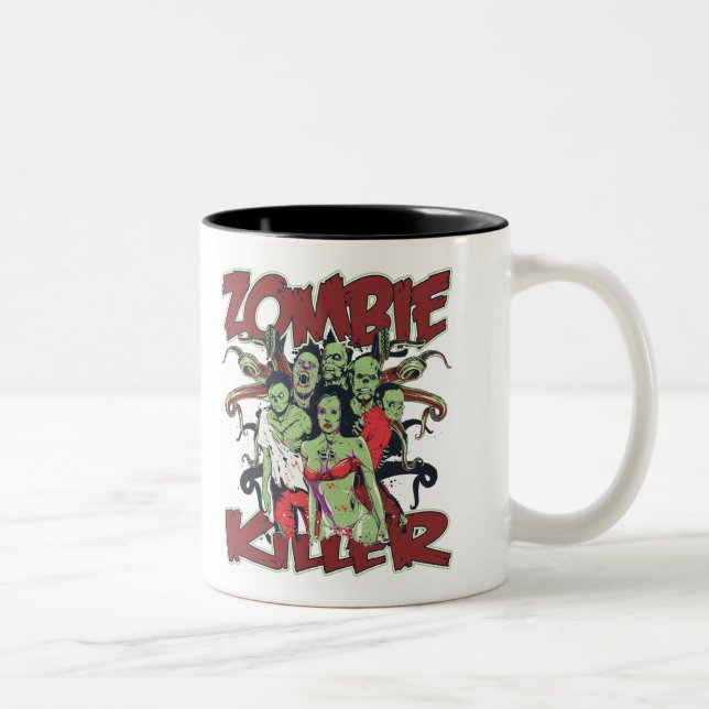 Zombie Killer Two-Tone Coffee Mug (Right)