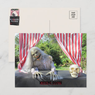 Zombie Kissing Booth Postcard