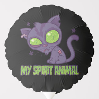 Zombie Kitten Is My Spirit Animal Balloon