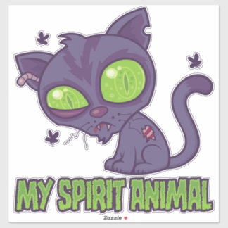 Zombie Kitten Is My Spirit Animal Sticker