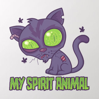 Zombie Kitten Is My Spirit Animal Wall Decal