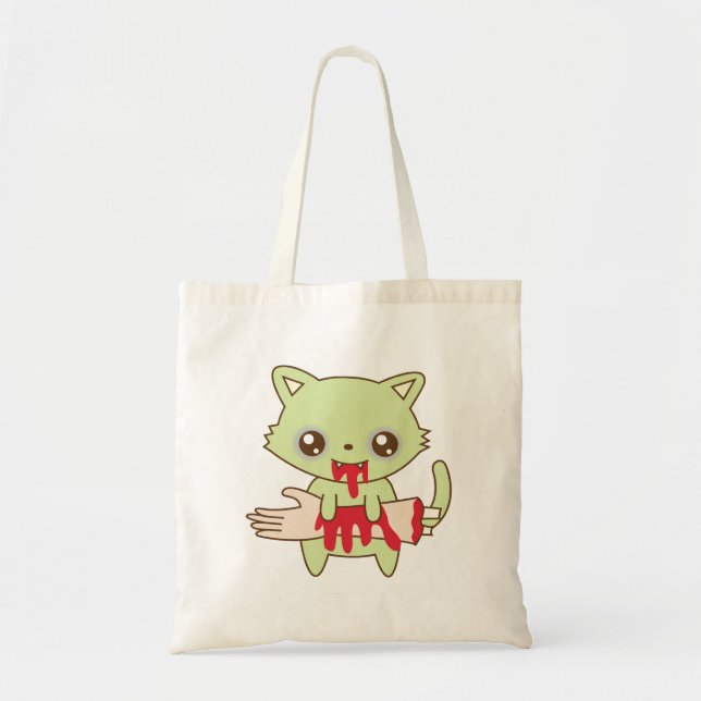 Zombie Kitten Tote Bag (Front)