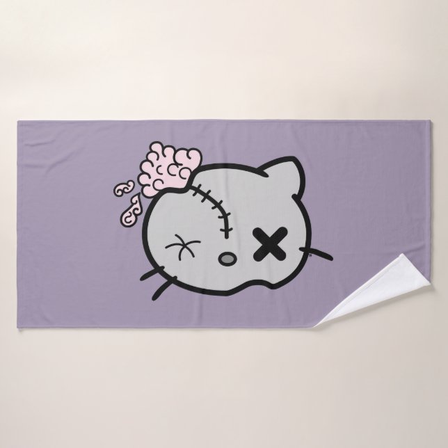 Zombie Kitty Bath Towel (Bath Towel)