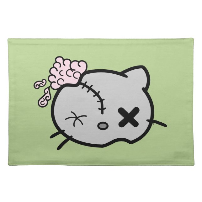 Zombie Kitty Cloth Placemat (Front)