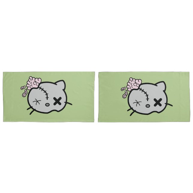 Zombie Kitty Pillow Case (Front-Set)