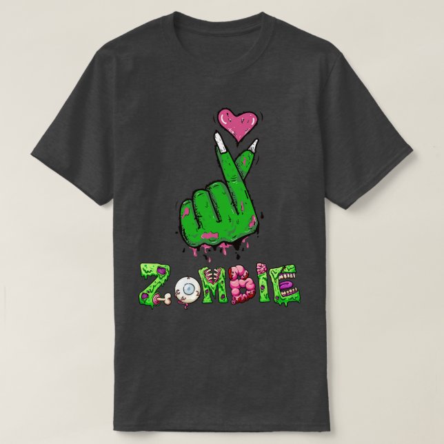 Zombie Kpop Heart T-Shirt (Design Front)
