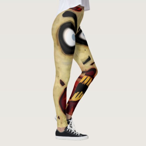 Zombie Legs Leggings - Horrifying and gnarly zombie face leggings.