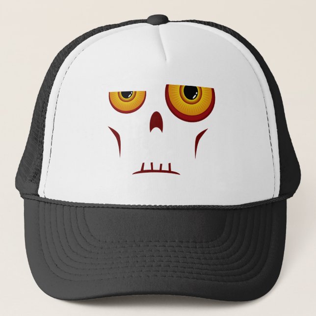 Zombie Long Face Trucker Hat (Front)