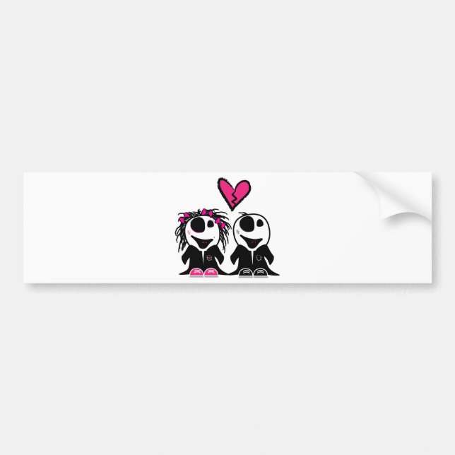 ZOMBIE LOVE BUMPER STICKER (Front)