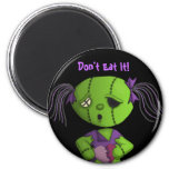 Zombie love cute dolly stitched heart maully magnet